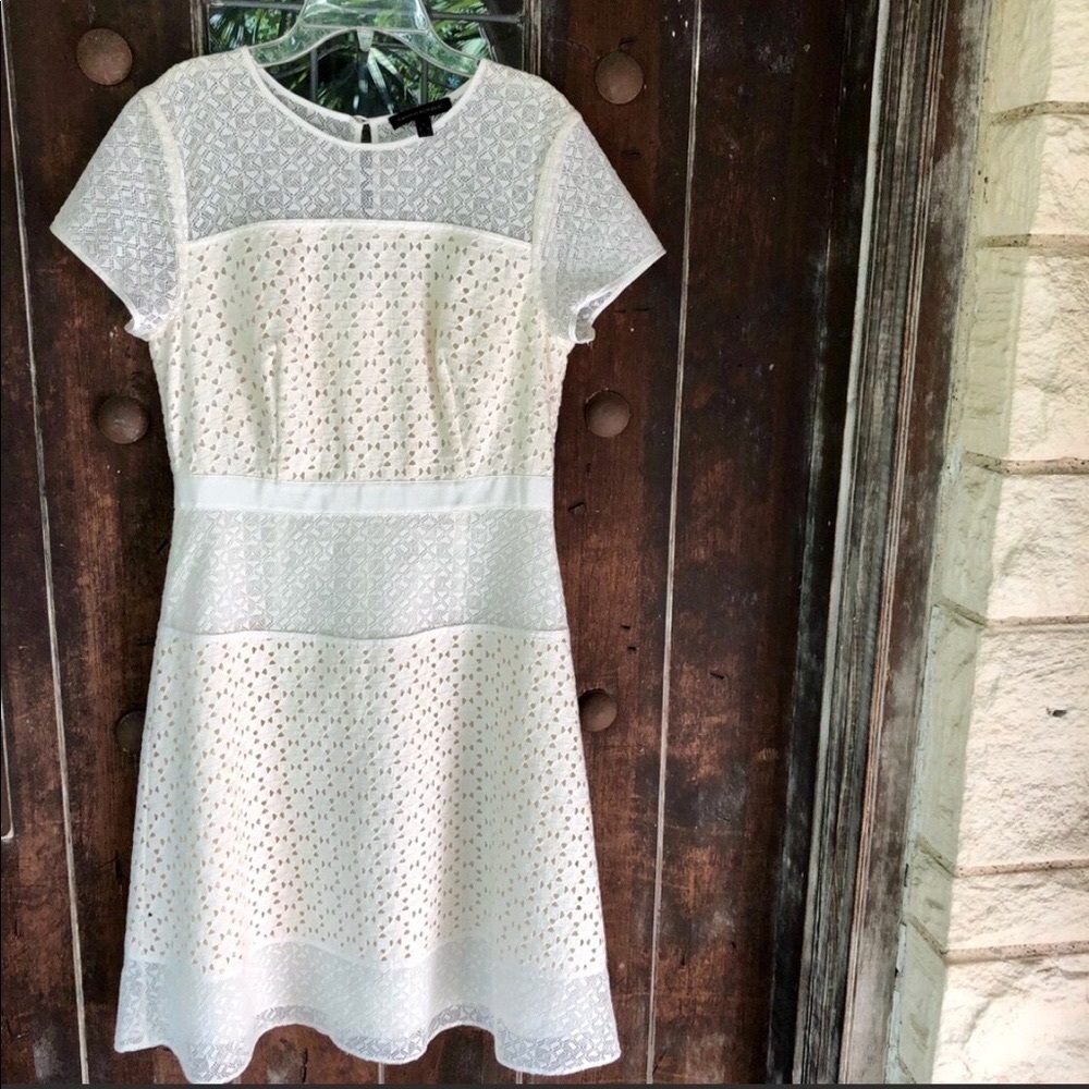 Banana Republic - Ivory Lace and Ribbon Dress- Size 4